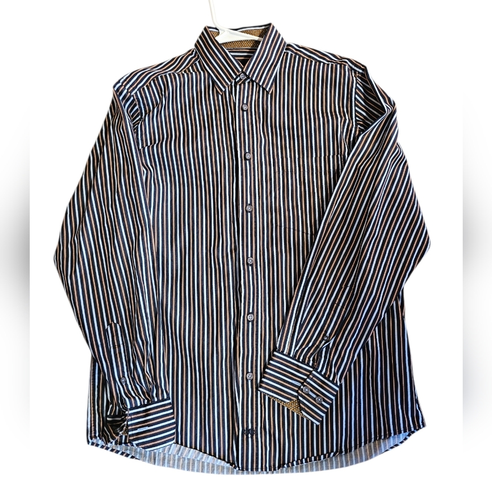 Bugatchi Uomo Men's Striped Button Front Long Sle… - image 1
